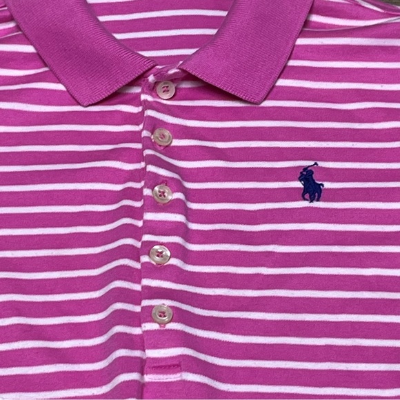 Ralph Lauren Pink and White Striped Polo Dress - Picture 3 of 9